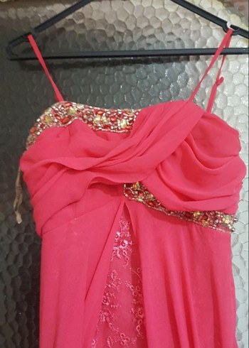 40 Beden pembe Renk Pembe Abiye Elbise