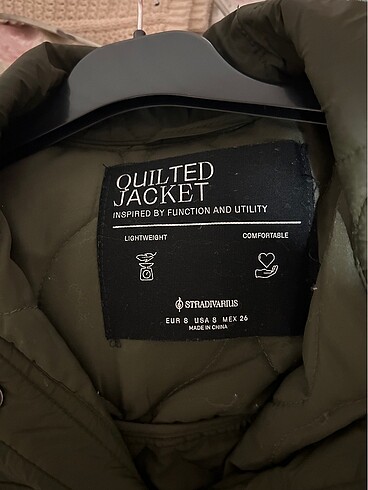 s Beden haki Renk Stradivarius hafif şişme mont