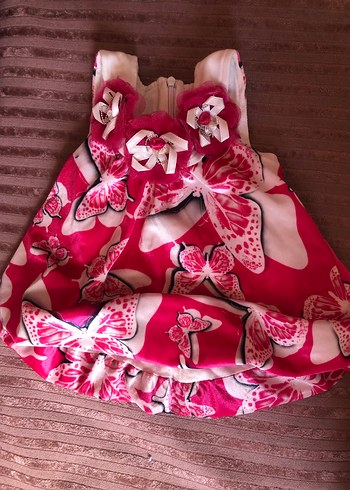 Pembe Tül Etekli Kız Çocuk Elbise - Görsel 10