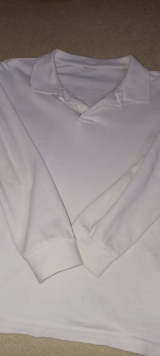 Erkek çocuk Beyaz Uzun Kollu Polo Yaka Sweatshirt - Görsel 2