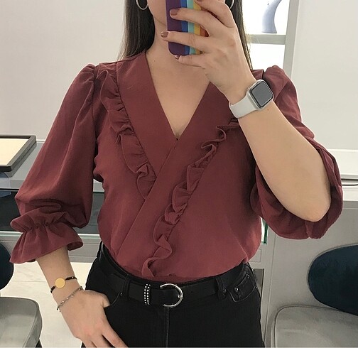 Gül kurusu bluz
