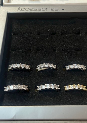 Kadın Renkli İşlemeli Payetli Yüzük - Görsel 4