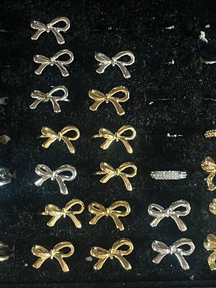 Gold Ve Gri Renk Avant-Garde Küpeler - Görsel 3