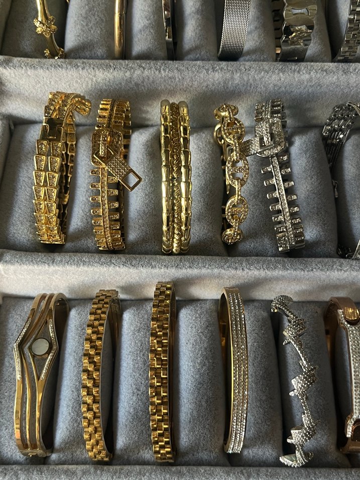 Vintage Gold Renkli Çelik Bileklikler - Görsel 4