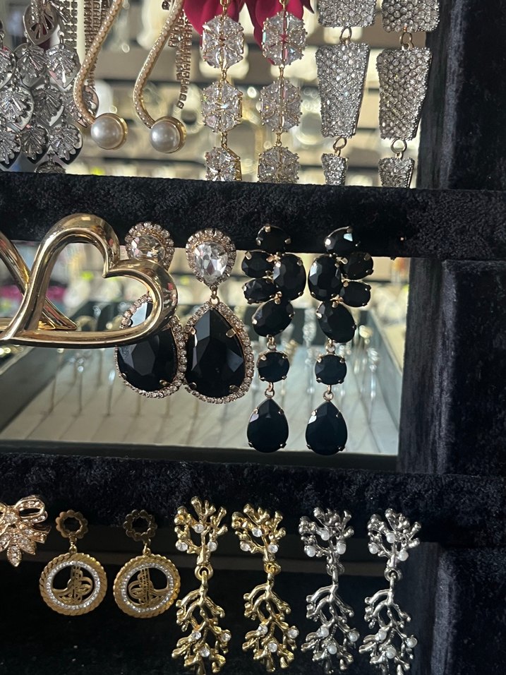 Uzun Payet İşlemeli Çok Renkli Bohem Küpeler - Görsel 3