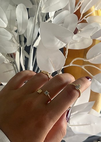 Çeşitli Gold ve Gümüş Renkte Yüzük - Görsel 6