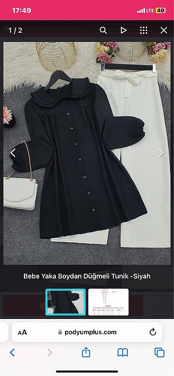 Bebe yaka gömlek / tunik