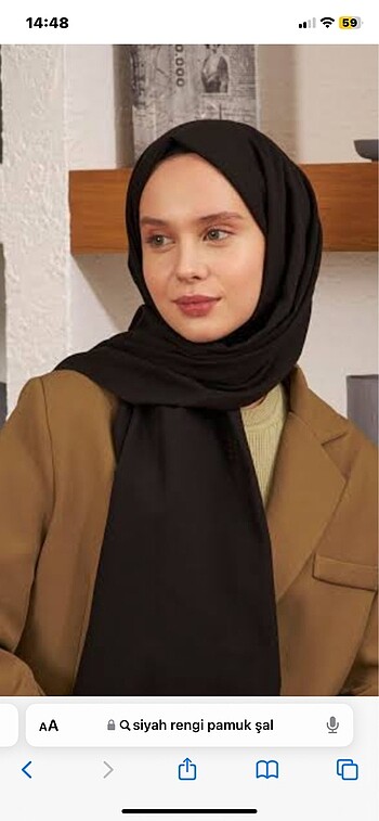 Siyah pamuk şal
