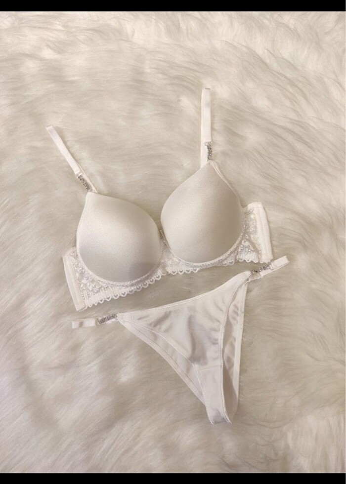 Victoria secret iç giyim beyaz serisi - Görsel 3