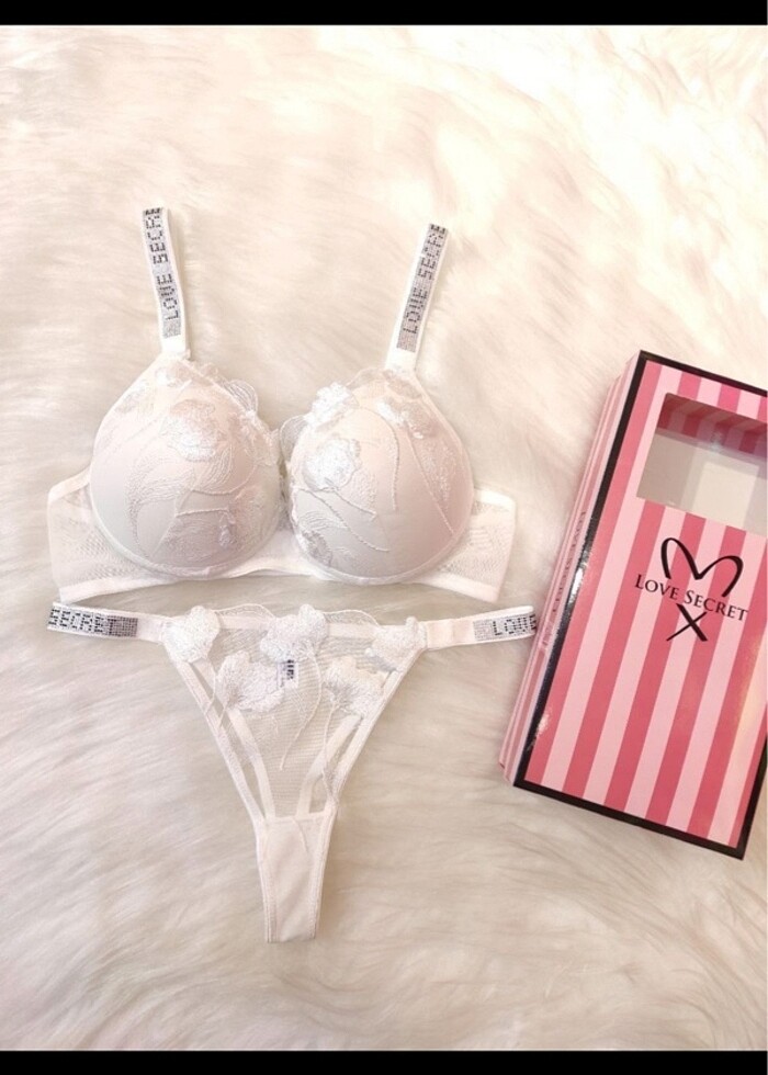 Victoria secret iç giyim beyaz serisi - Görsel 5