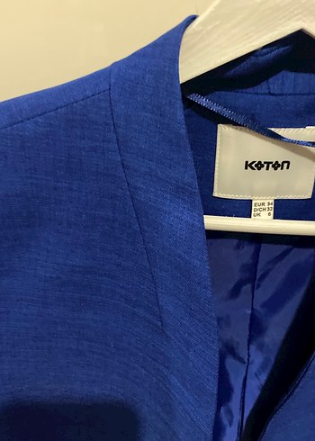 Düğmeli Mavi Kadın Blazer Ceket - Görsel 2