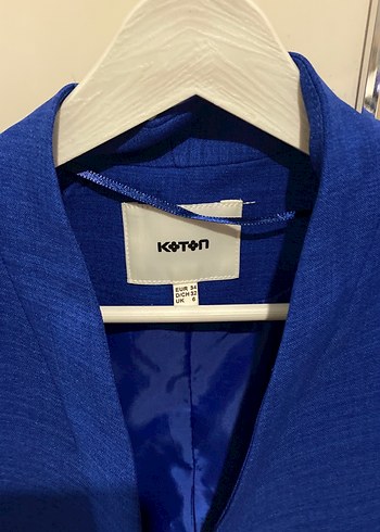 Düğmeli Mavi Kadın Blazer Ceket - Görsel 3