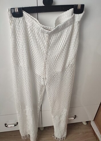 l Beden beyaz Renk Penti plaj pantolonu