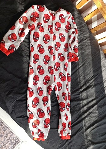 Erkek Çocuk Örümcek Adam Baskılı Fermuarlı Pijama