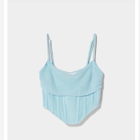 s Beden Bershka drapeli tül korse top