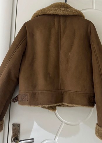 Kahverengi Kürklü Süet Kadın Ceket - Görsel 3