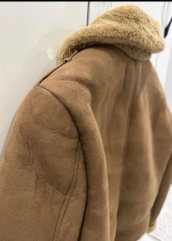 Kahverengi Kürklü Süet Kadın Ceket - Görsel 4