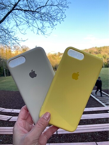 iPhone 7/8 Plus Bej ve Sarı Lansman Kılıf