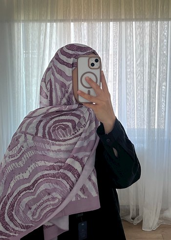 Mor Dalga Desen Soft Pamuk Şal