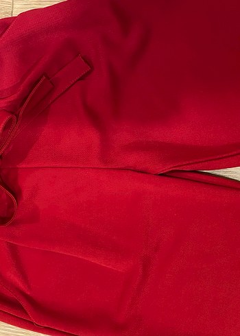 Kadın Kırmızı Spor Kumaş Pantolon Velcro - Görsel 2