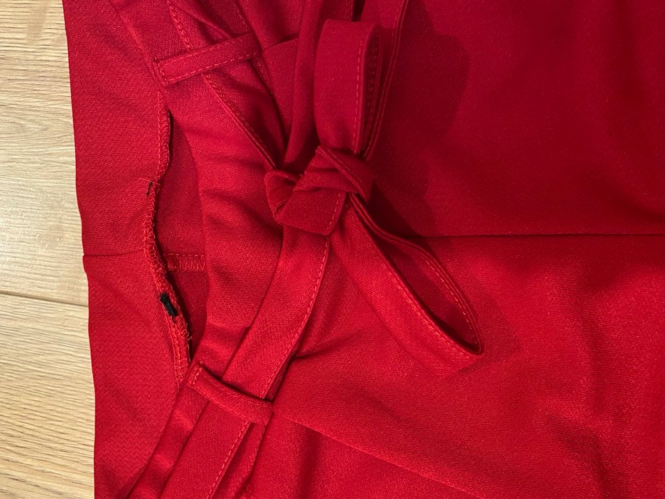 Kadın Kırmızı Spor Kumaş Pantolon Velcro - Görsel 3