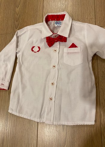 Erkek Çocuk Beyaz Uzun Kollu Gömlek - Görsel 2