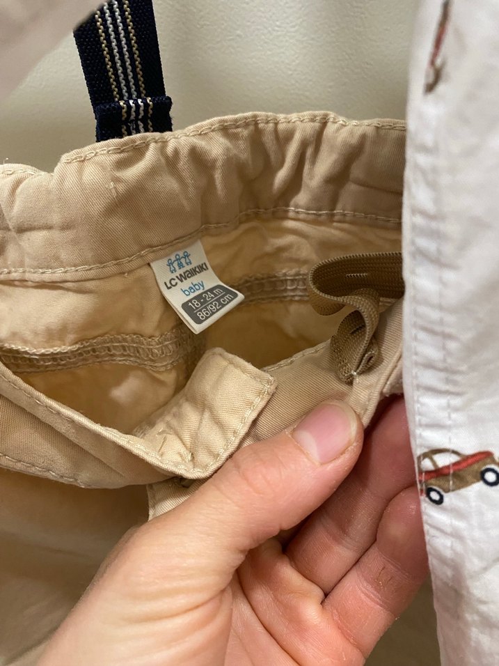 Bej Askılı Erkek Bebek Sokak Stili Takım - Görsel 4