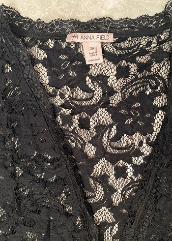 Siyah Dantel Uzun Kollu Bolero - Görsel 2