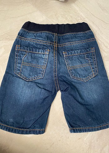 Erkek Çocuk Rahat Kesim Koyu Mavi Denim Şort - Görsel 3