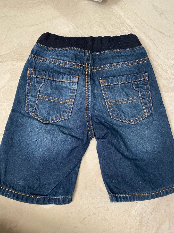 Erkek Çocuk Rahat Kesim Koyu Mavi Denim Şort - Görsel 3