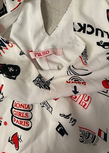 Beyaz Desenli askılı üst - Görsel 3