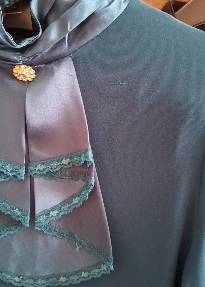 Bluz, petrol mavisi - Görsel 3