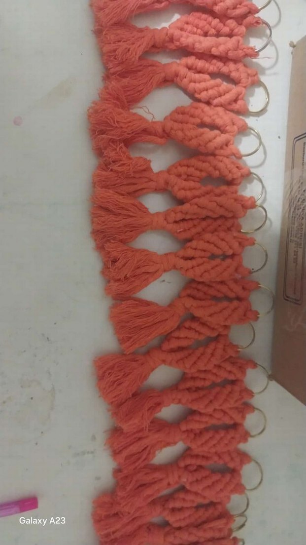 Renkli Makrome Püsküllü Bohem Anahtarlık - Görsel 5