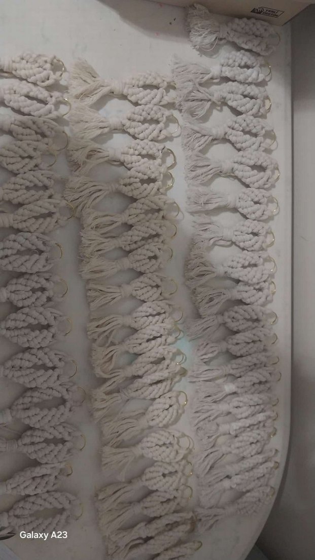 Renkli Makrome Püsküllü Bohem Anahtarlık - Görsel 3