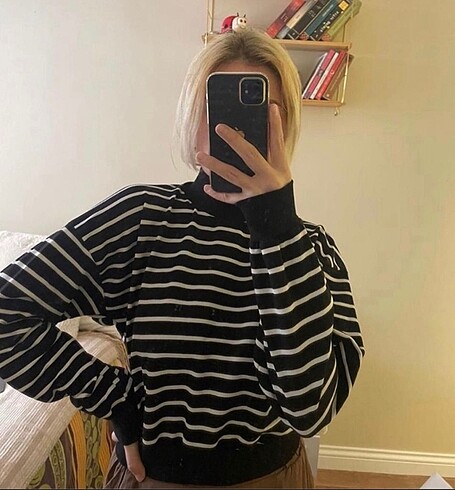 Çizgili sweatshirt