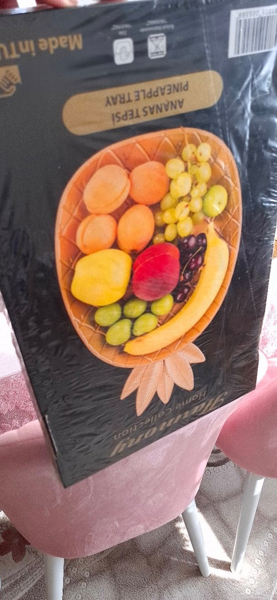 Altın Renkli Parlak Ananas Tepsi ( Çerezlik ) - Görsel 4