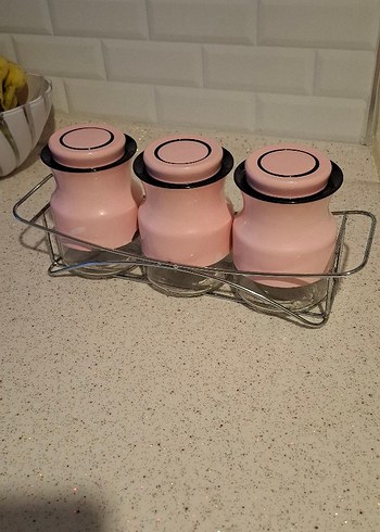 Pastel Pembe 3'lü Baharatlık Seti - Görsel 2