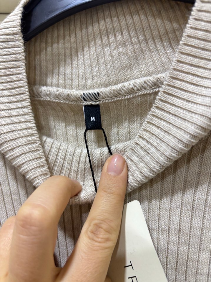 Bej Uzun Kollu Triko Kadın Elbise - Görsel 3