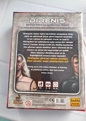 Direniş Kutu oyunu sıfır ve Kart Koruyucu - Görsel 2