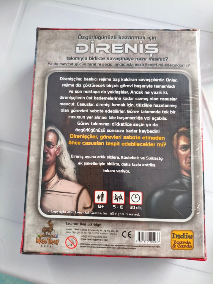 Direniş Kutu oyunu sıfır ve Kart Koruyucu - Görsel 2