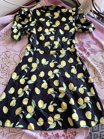 s Beden çeşitli Renk Limon ???? desenli elbise