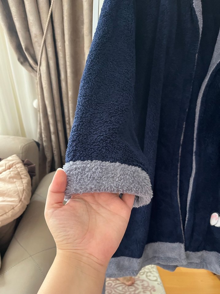 Bayan peluş sabahlık - Görsel 5