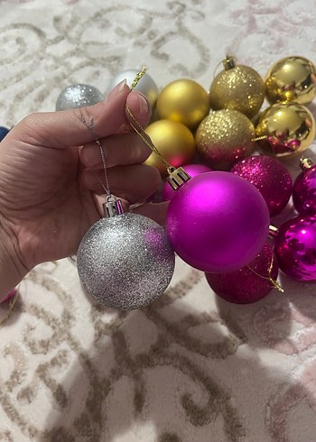 Renkli Yılbaşı Süs Topları Seti - Görsel 7