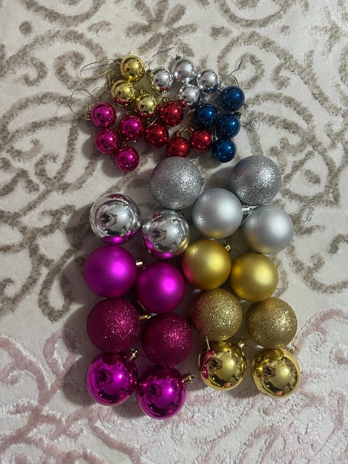 Renkli Yılbaşı Süs Topları Seti - Görsel 4