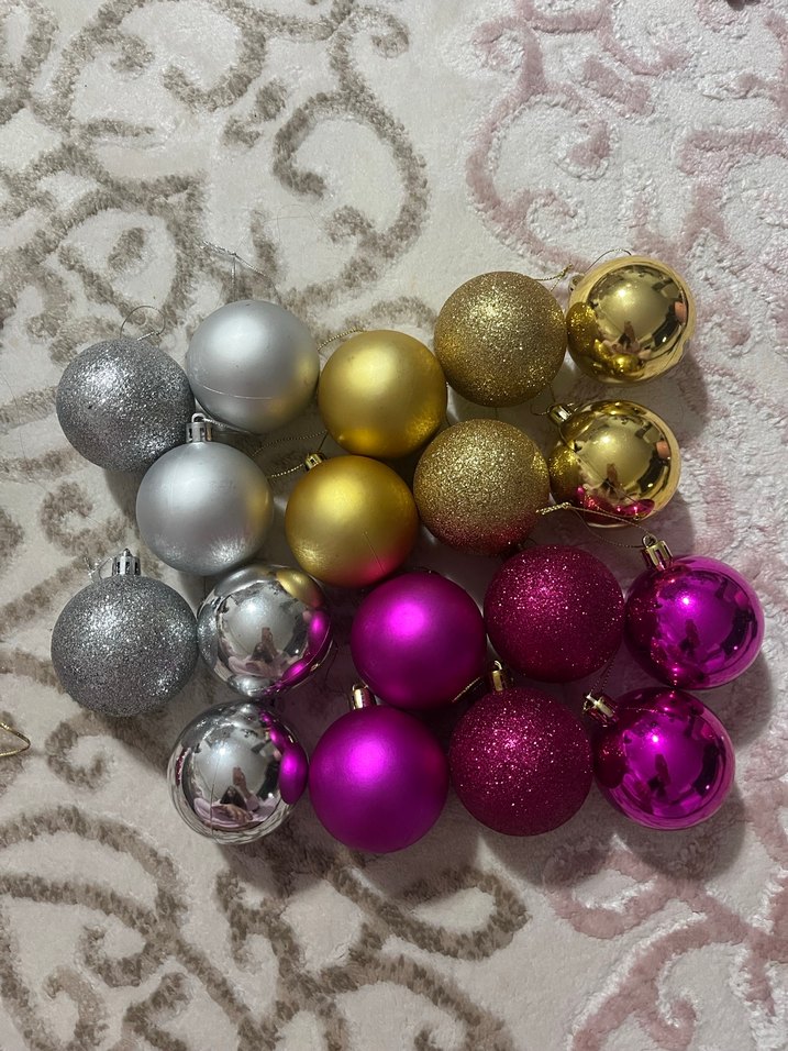 Renkli Yılbaşı Süs Topları Seti - Görsel 2