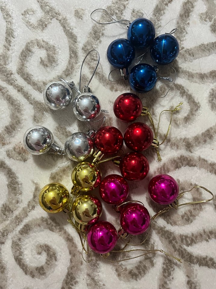 Renkli Yılbaşı Süs Topları Seti - Görsel 3