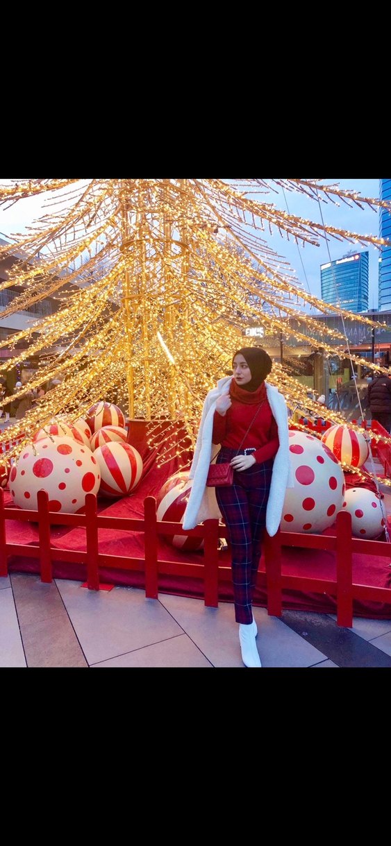 Kadın Kırmızı Ekose Pilili Kumaş Pantolon - Görsel 3