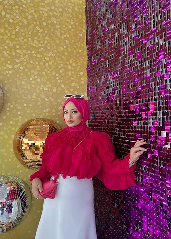 Pembe fırfırlı üst - Görsel 4