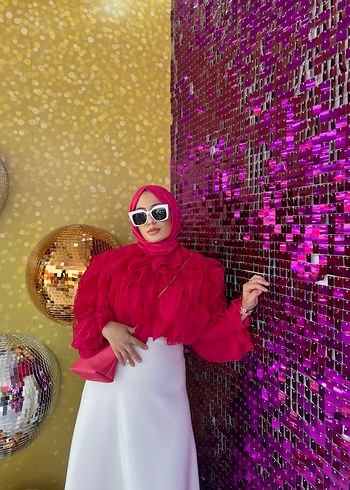 Pembe fırfırlı üst - Görsel 5