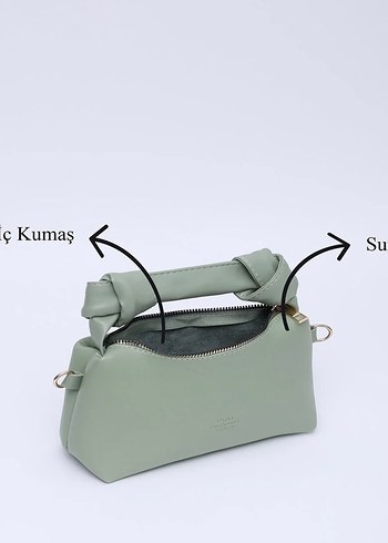 Zincir Detaylı Minimalist Kadın Deri Çanta - Görsel 4